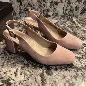 Vionic Women's 8.5 Nareen Rose Suede Slingback Shoes